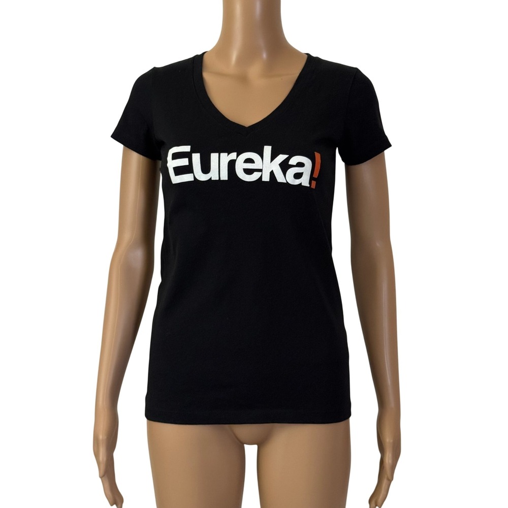 Next Level Apparel Eureka Whiskey Kinda Girl Black V-Neck Graphic Tee